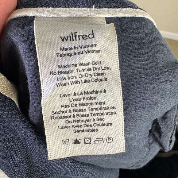 Wilfred Allant Linen Cropped Navy Pants US Women's 00 - Picture 5 of 8